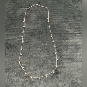 Elegant Silver Necklace with Rhinestones